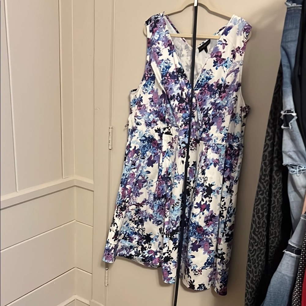 Lane Bryant Floral V-Neck Dress
